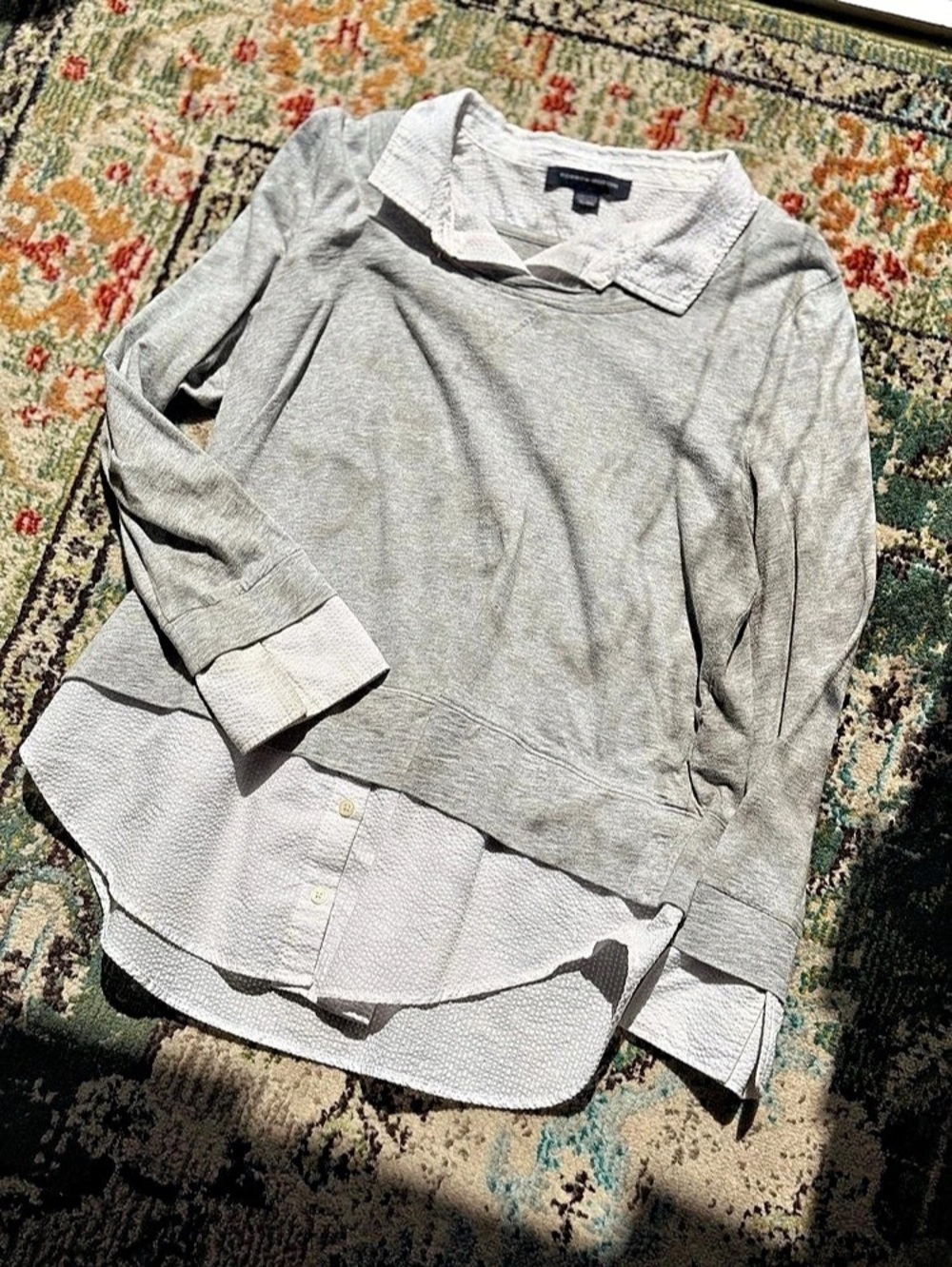 Tommy Hilfiger Button Down Shirt in Gray Size XL
